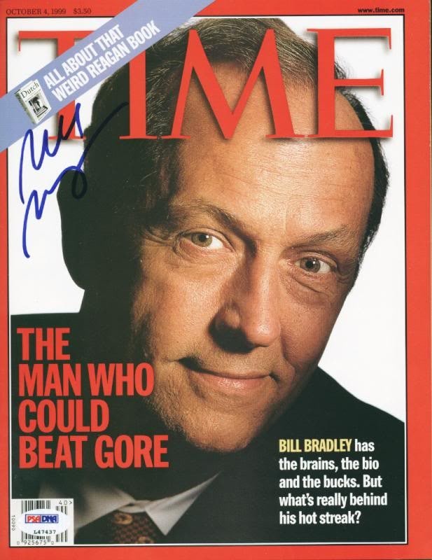 Bill Bradley Autographed 1999 Time Magazine PSA/DNA Certified (1 of 2)