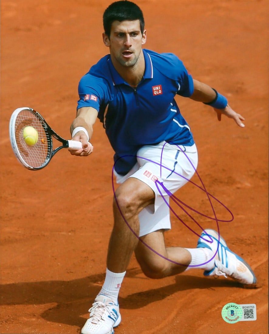 Novak Djokovic Signed 8x10 Photo with Beckett Authentication (1 of 1)