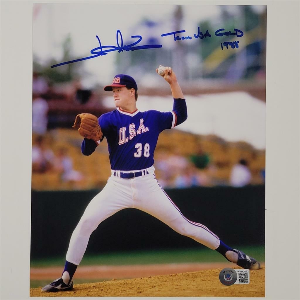 Jim Abbott Signed Team USA Gold 1988 8x10 Photo Beckett Authenticated (1 of 2)