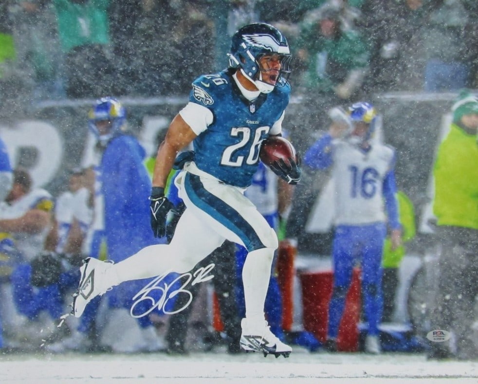 Saquon Barkley Autographed 16x20 Photo Philadelphia Eagles PSA/DNA (1 of 4)