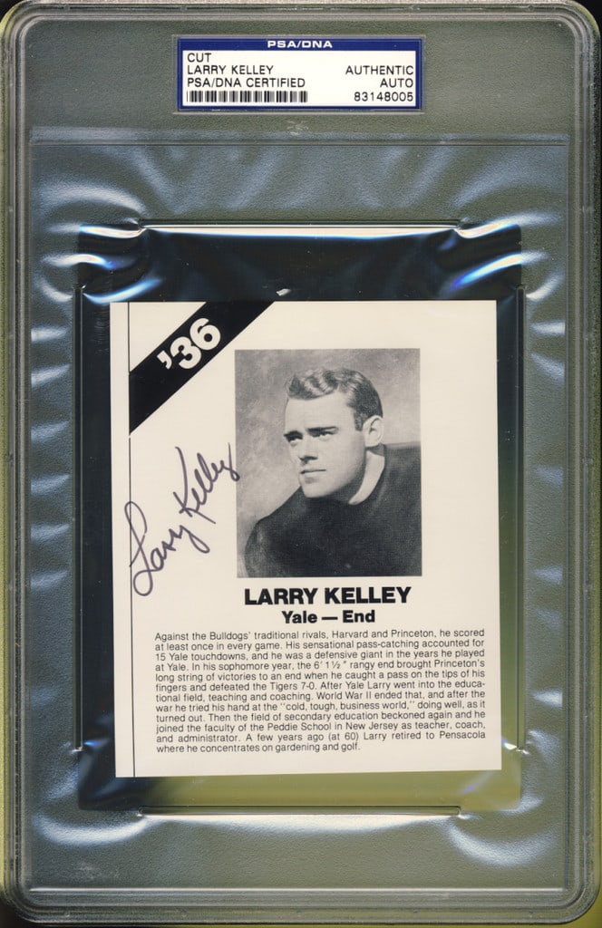 Larry Kelley Signed Original Photo PSA/DNA Heisman Yale Football (1 of 1)