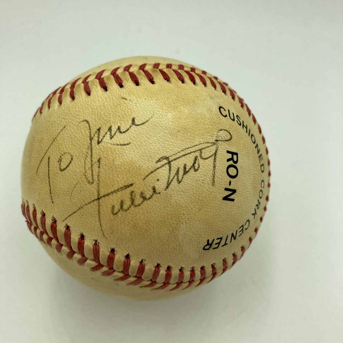 Willie Mays Bobby Thomson Ralph Branca Signed Baseball PSA Authenticated (1 of 6)