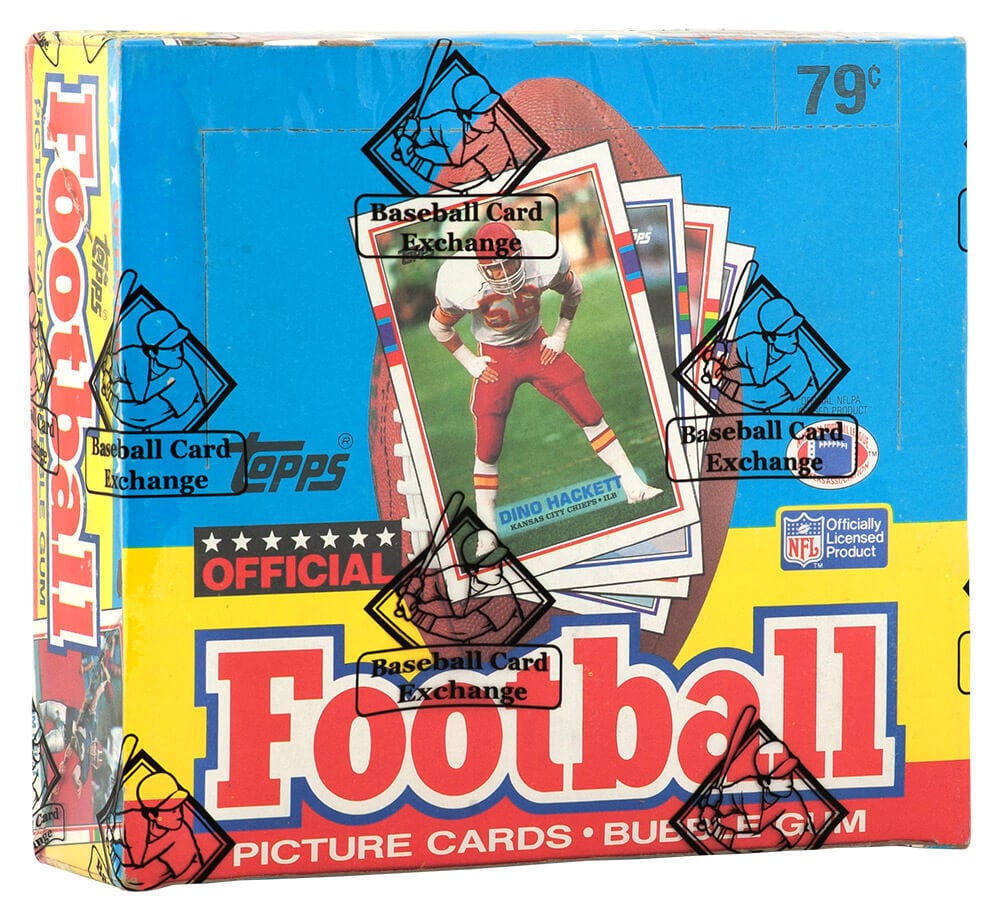 1989 Topps Football Cello Box BBCE Sealed 24 Unopened Packs (1 of 2)