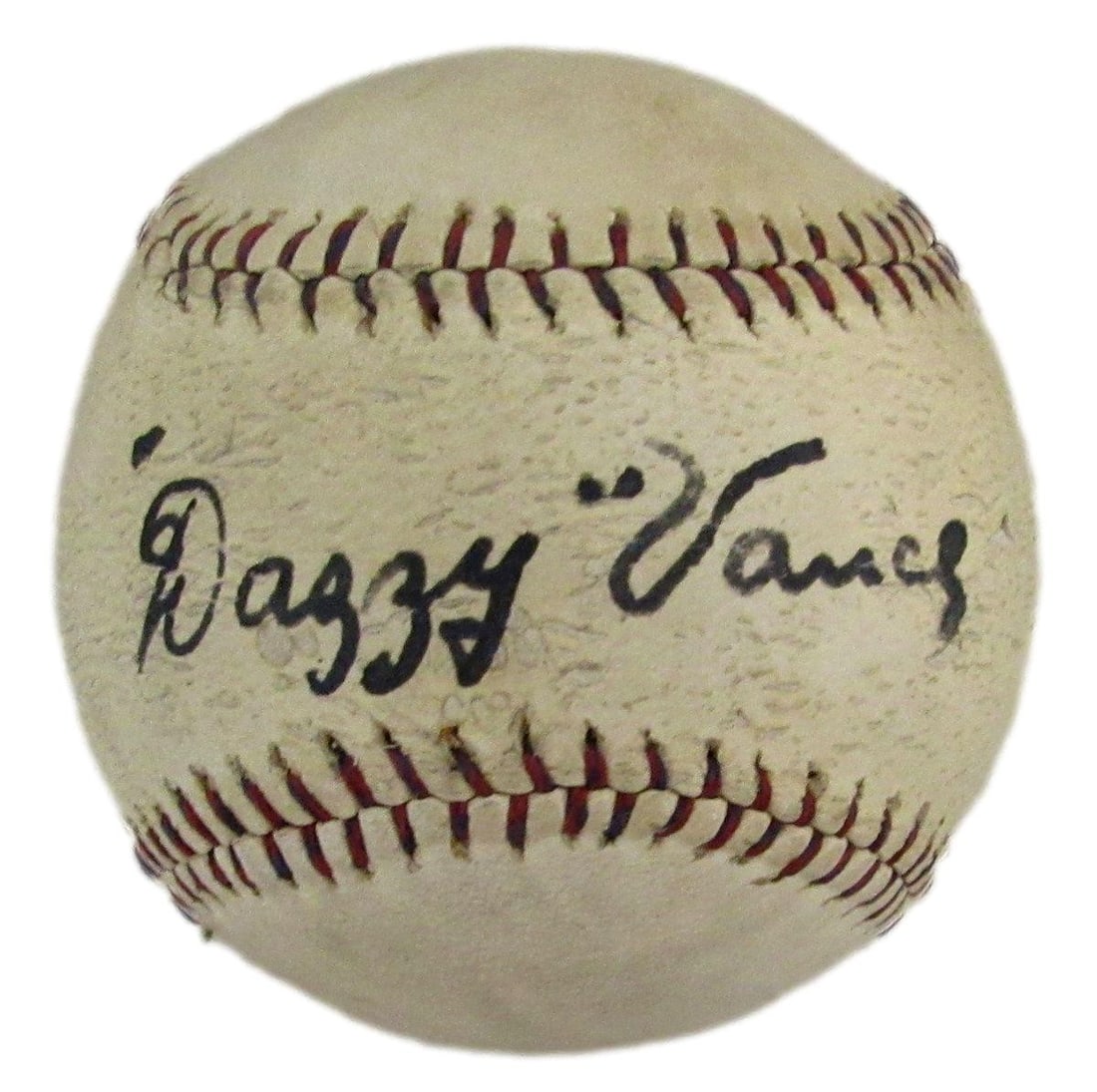 Dazzy Vance Signed Pioneer League Baseball Dodgers JSA Authenticated: Dazzy Vance Signed Pioneer League Baseball Dodgers JSA Authenticated This is an original Dazzy Vance Hall of Fame signed Pioneer League baseball from the Brooklyn Dodgers. The baseball comes with its