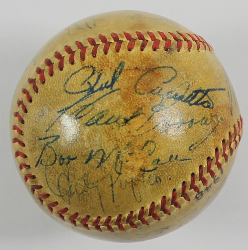 1946 Chicago Cubs Team Signed Baseball with JSA COA (1 of 7)
