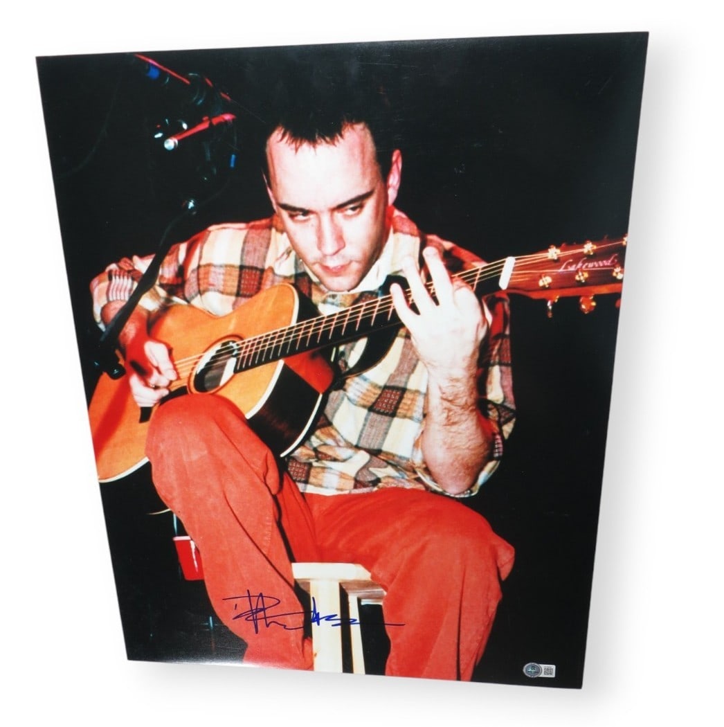 Dave Matthews Autographed 16X20 Photo with Guitar Beckett Authenticated (1 of 4)