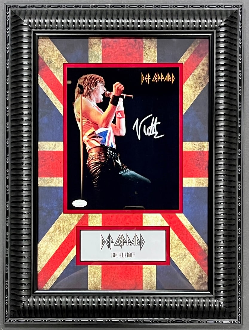 Joe Elliott Signed 8x10 Photo Custom Framed Display JSA Authenticated (1 of 4)