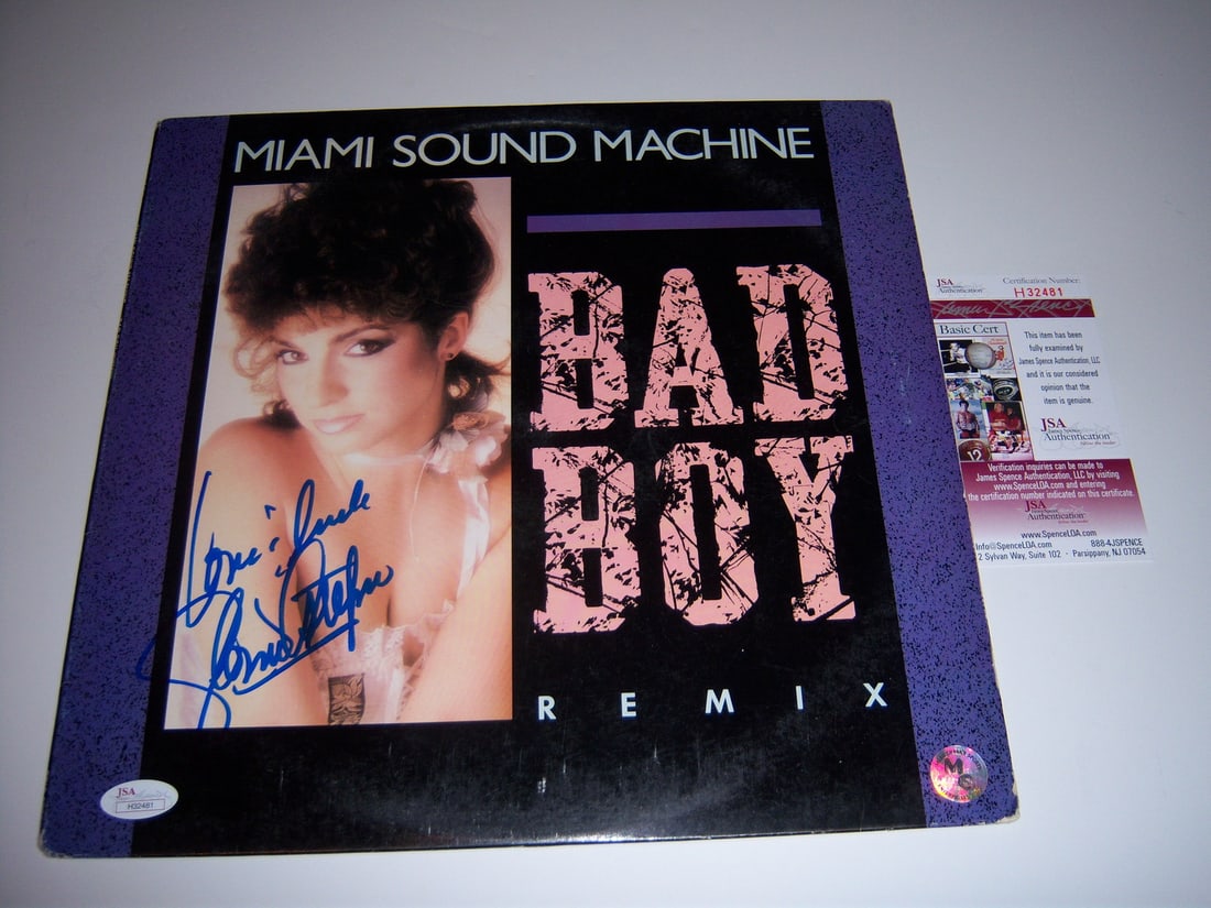 Gloria Estefan Miami Sound Machine Signed Bad Boys LP Album JSA COA (1 of 1)