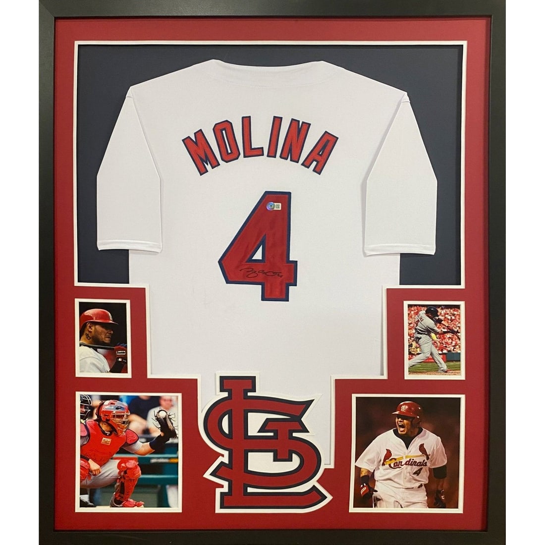 Yadier Molina Signed Framed Jersey Beckett Authenticated St. Louis Cardinals (1 of 2)
