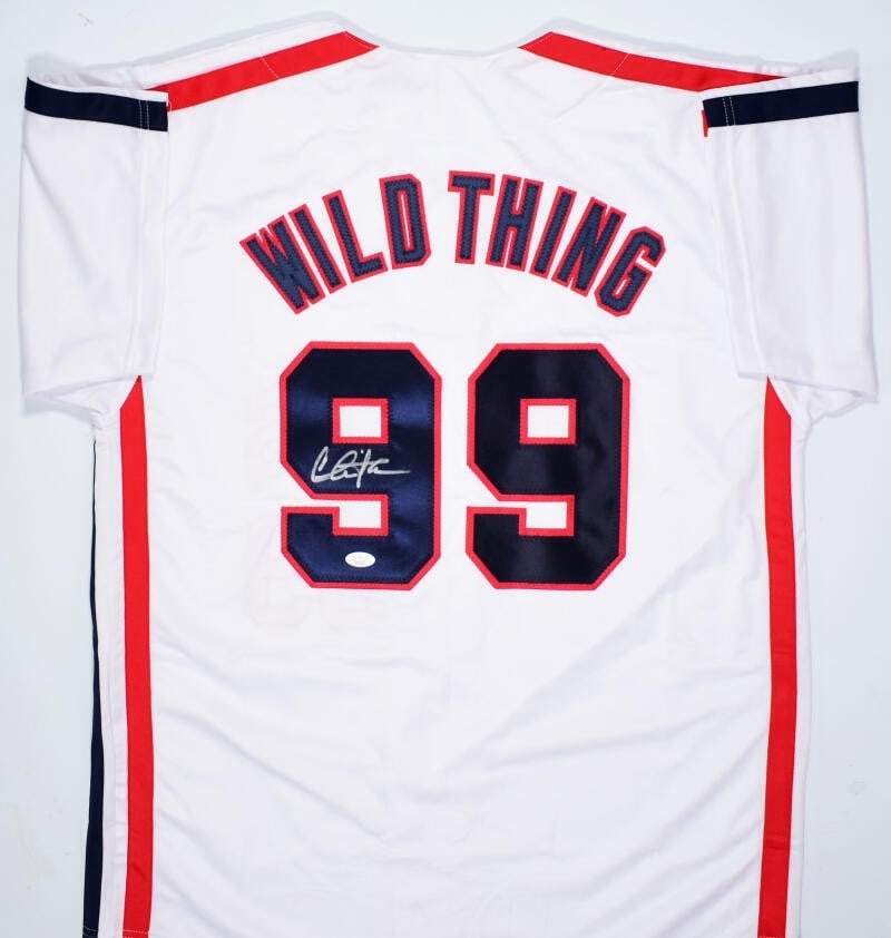 Charlie Sheen Signed Cleveland Guardians Wild Thing Jersey JSA Authenticated (1 of 8)