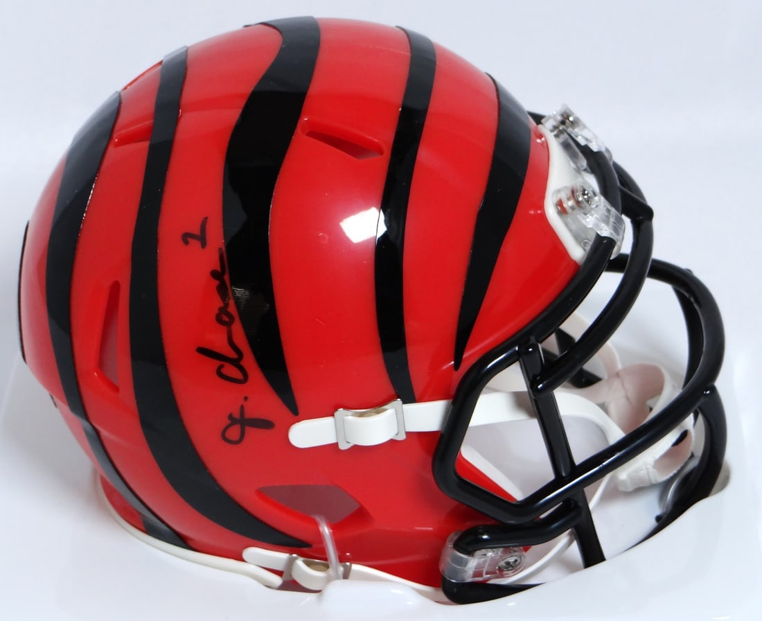 Ja'Marr Chase Signed Bengals Mini Helmet Beckett Authenticated (1 of 4)