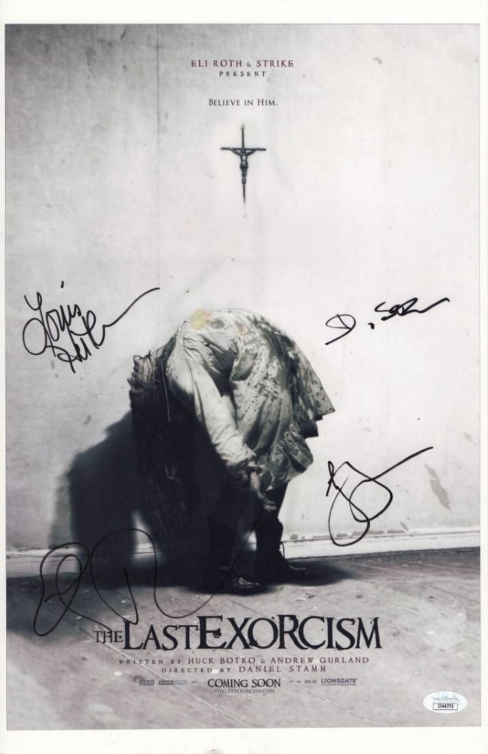 The Last Exorcism Signed Cast 11x17 Photo Eli Roth Ashley Bell JSA (1 of 2)