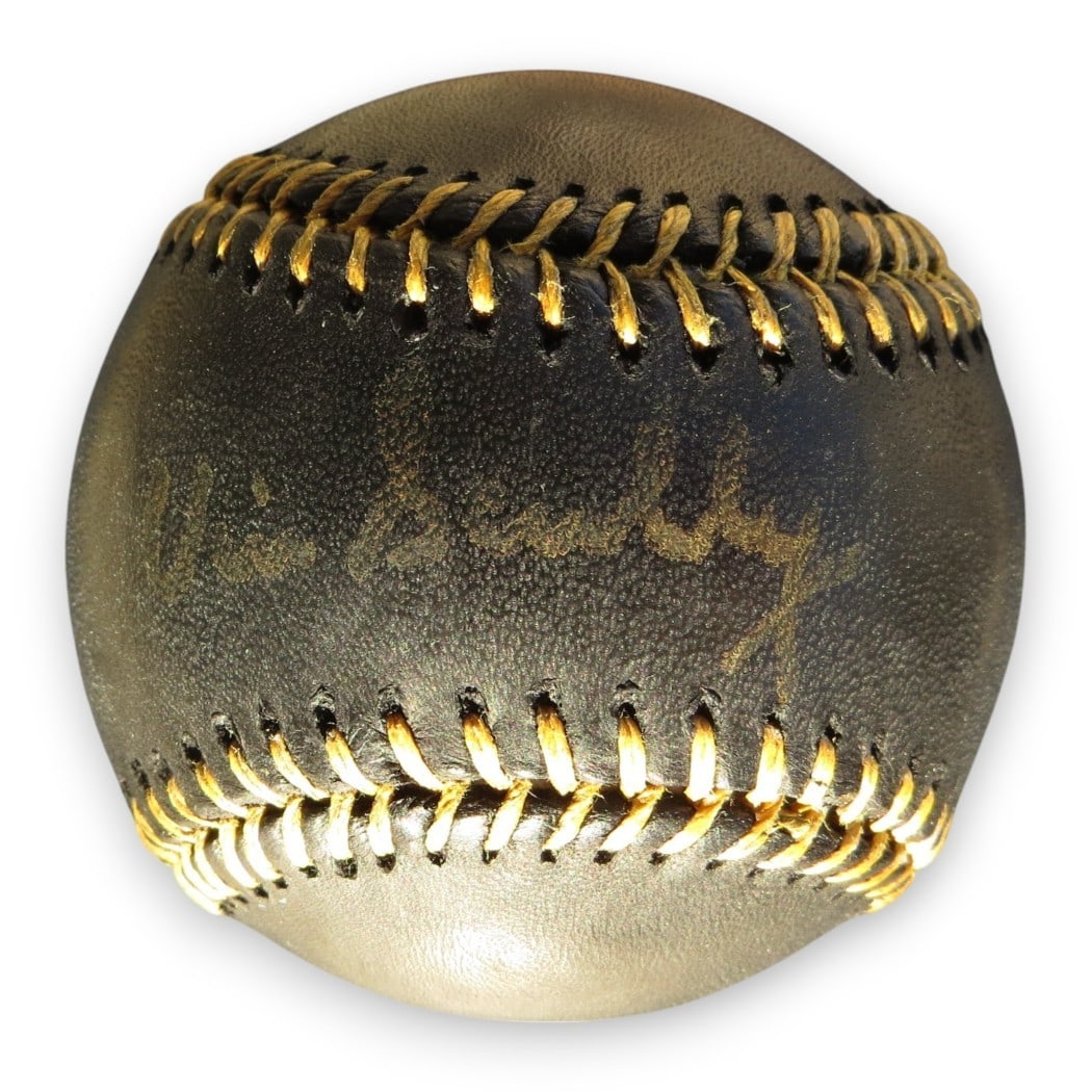 Vin Scully Autographed Black Baseball Dodgers Beckett Authenticated (1 of 3)