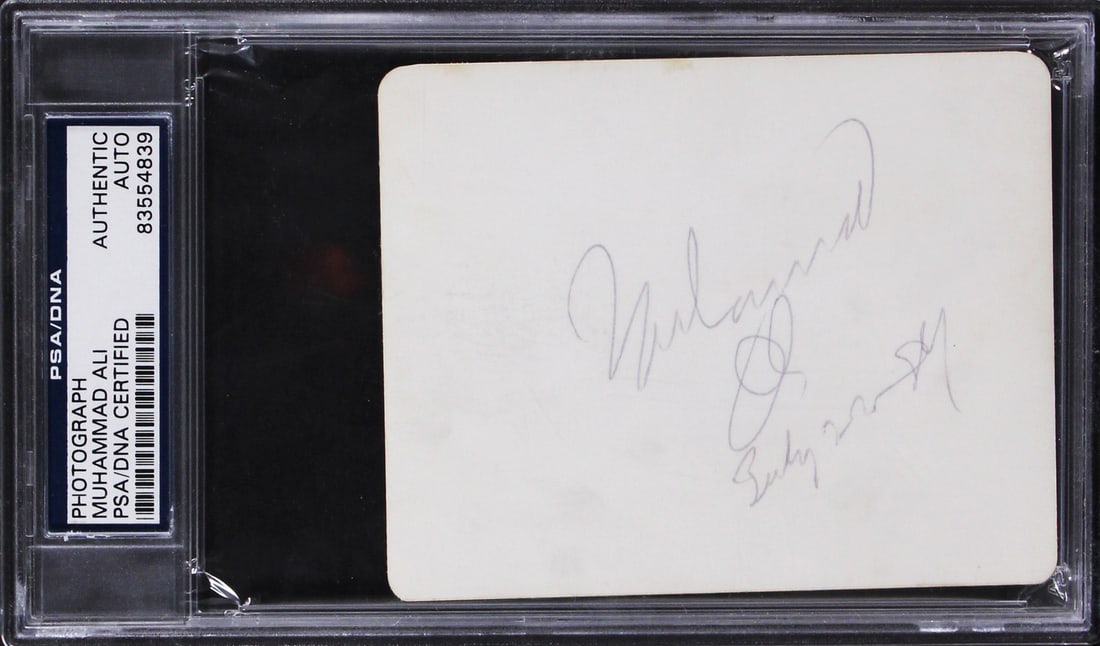 Muhammad Ali Signed 3.5x4.25 Photo PSA/DNA Authenticated (1 of 2)