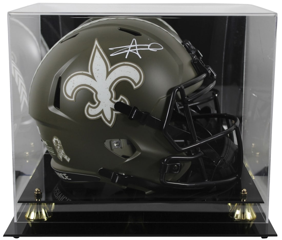 Alvin Kamara Signed Saints Salute to Service Helmet with BAS Authentication (1 of 4)