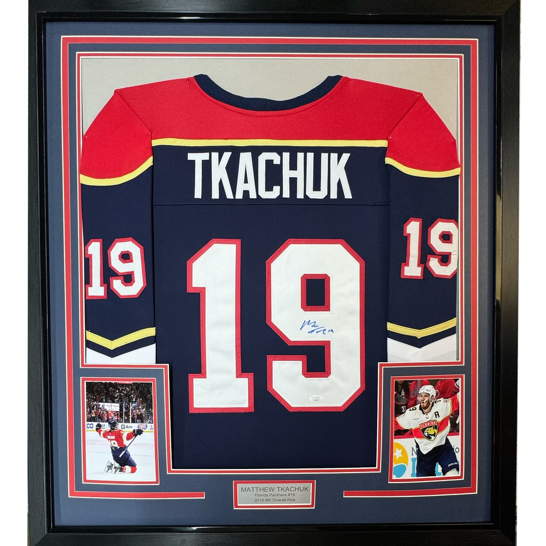 Framed Signed Matthew Tkachuk Florida Panthers Jersey JSA COA 35x39 (1 of 2)
