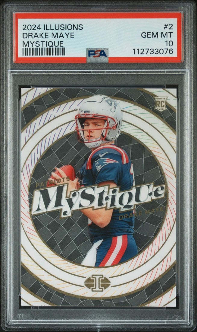 2024 Panini Illusions Drake Maye #2 Mystique PSA 10 Rookie Card (1 of 2)