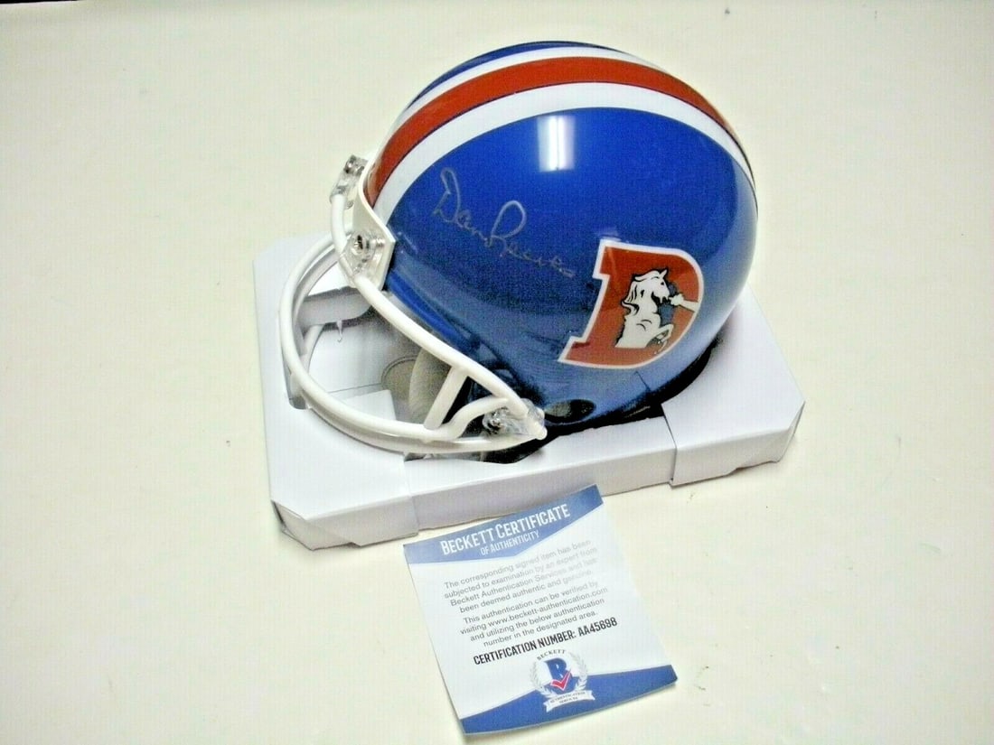Dan Reeves Signed Mini Helmet Beckett COA Denver Broncos Falcons (1 of 2)