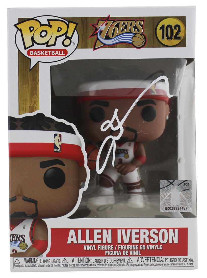 Allen Iverson Signed Funko Pop #102 Philadelphia 76ers BAS Witnessed COA (1 of 8)