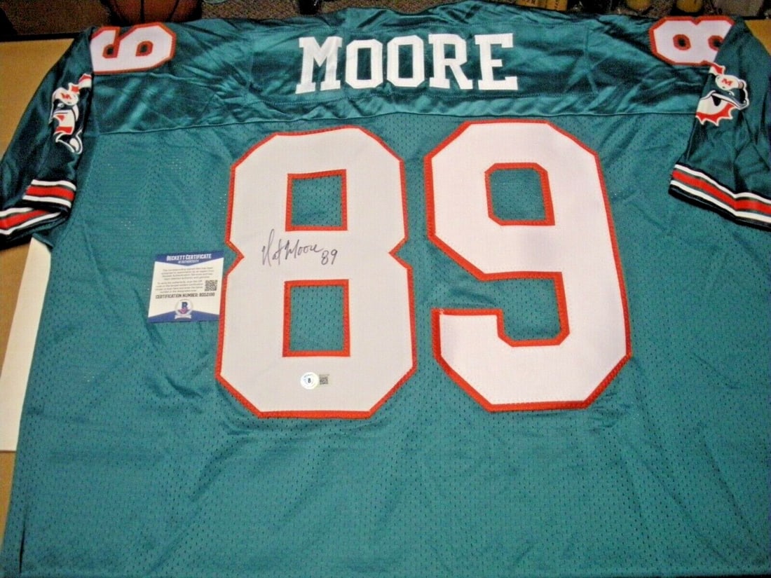 Nat Moore Signed Miami Dolphins Jersey Beckett Authenticated (1 of 2)