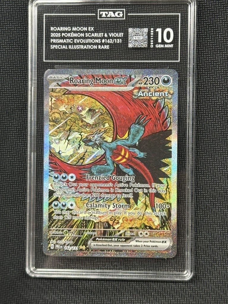 Roaring Moon EX Prismatic Evolutions Special Illustration TAG 10 Rare Card (1 of 2)