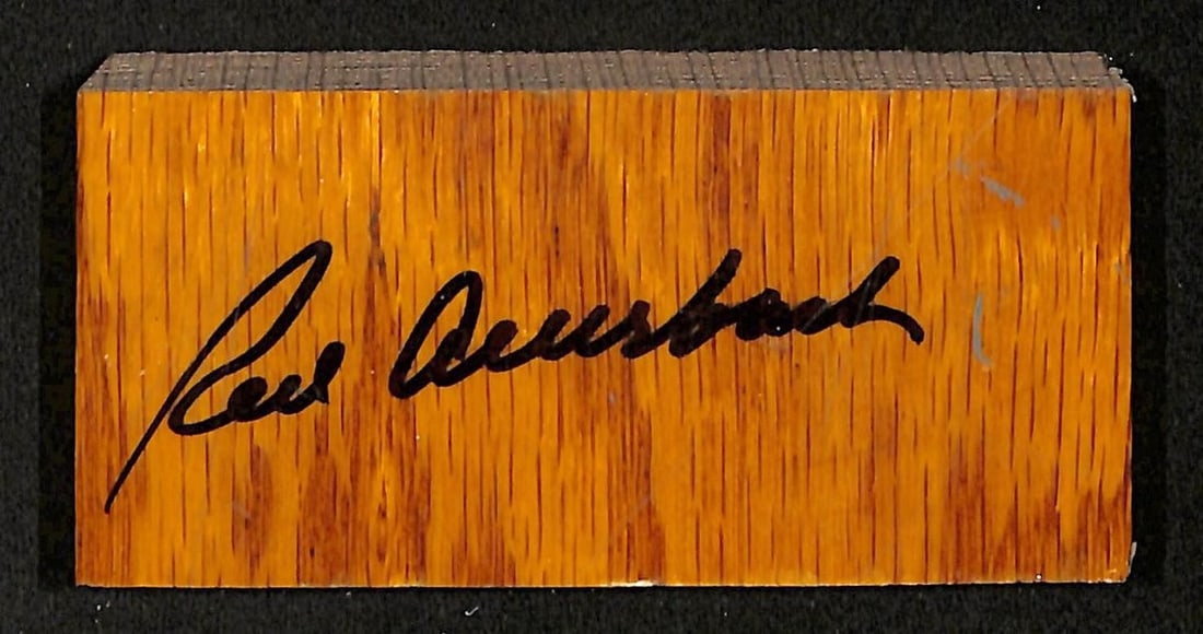 Boston Garden Parquet Floor Piece Signed by Red Auerbach PSA DNA Authenticated (1 of 3)