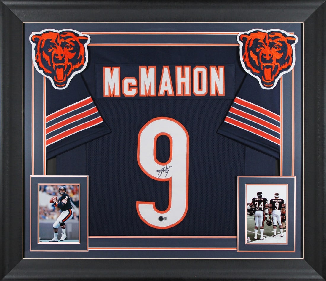 Jim McMahon Signed Chicago Bears Pro Style Framed Jersey BAS Authenticated (1 of 2)