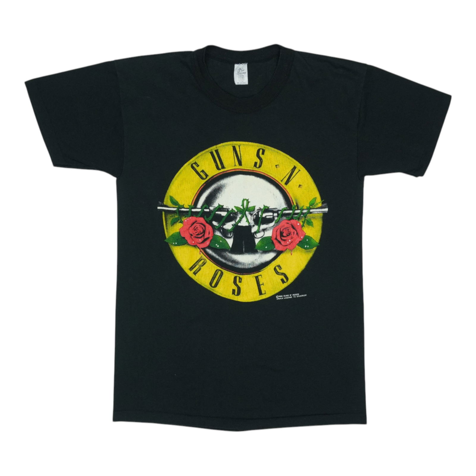 Vintage 1989 Guns N Roses Was Here T-Shirt Black Graphic (1 of 6)