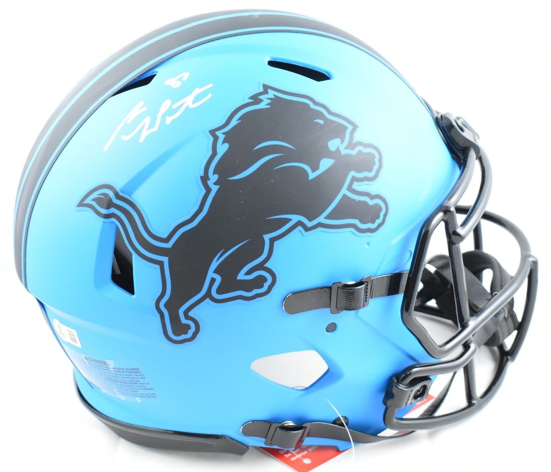 Sam LaPorta Autographed Detroit Lions Full Size Rave Speed Helmet Beckett Holo (1 of 5)