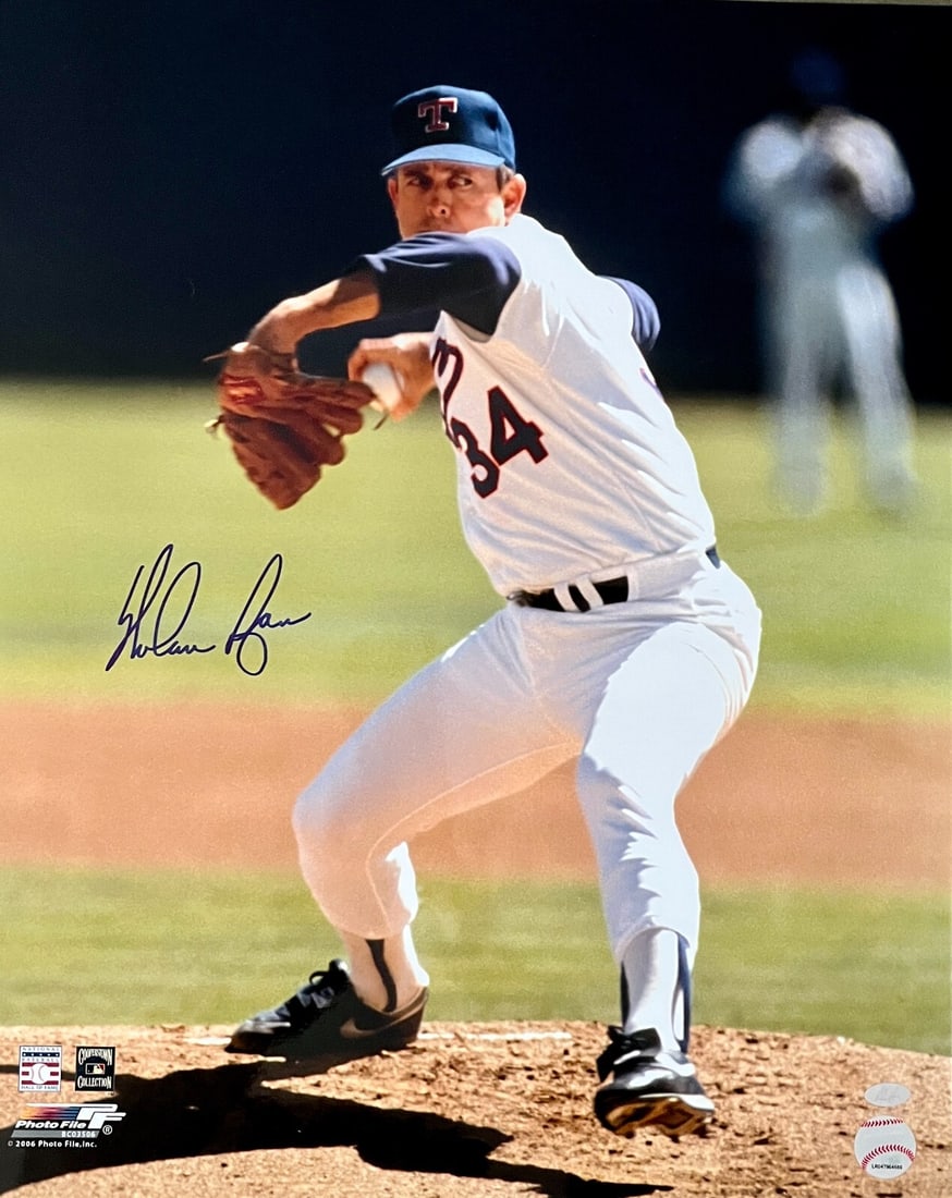 Nolan Ryan Signed 16x20 Photo Texas Rangers Ryan Hologram (1 of 3)