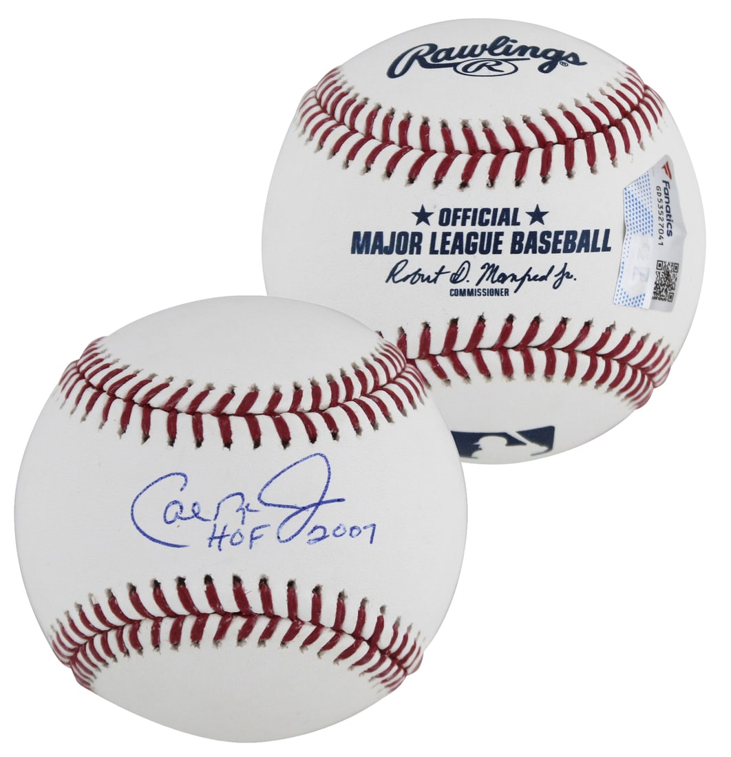 Cal Ripken Jr. HOF 2007 Signed OML Baseball with Fanatics Coa (1 of 3)