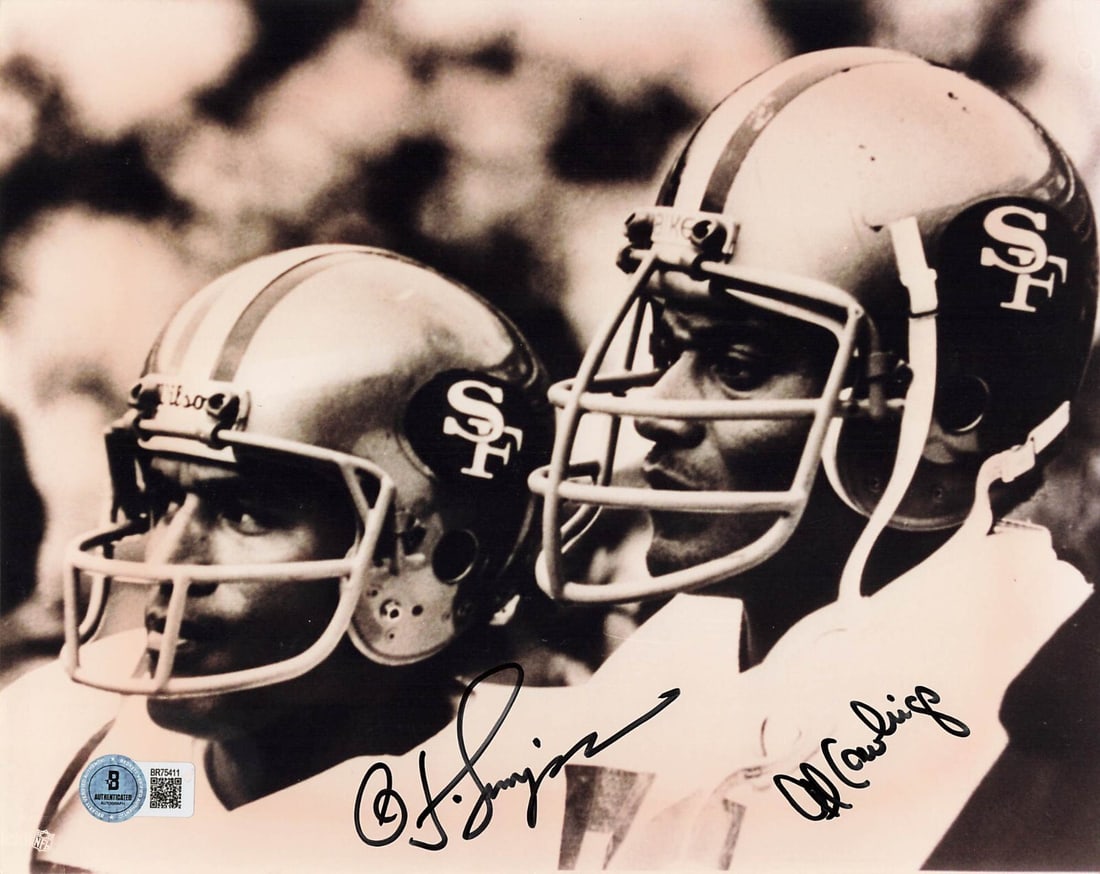 O.J. Simpson Al Cowlings Signed 8x10 Photo San Francisco 49ers BAS Authenticated (1 of 1)