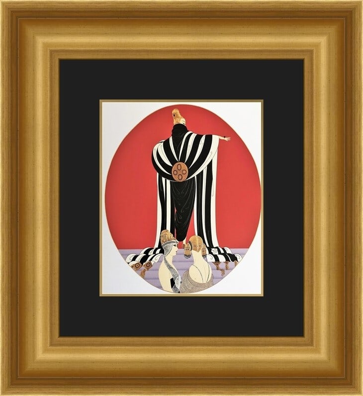 Erte Monaco Art Deco Custom Framed Lithograph Print 18 x 21 (1 of 1)