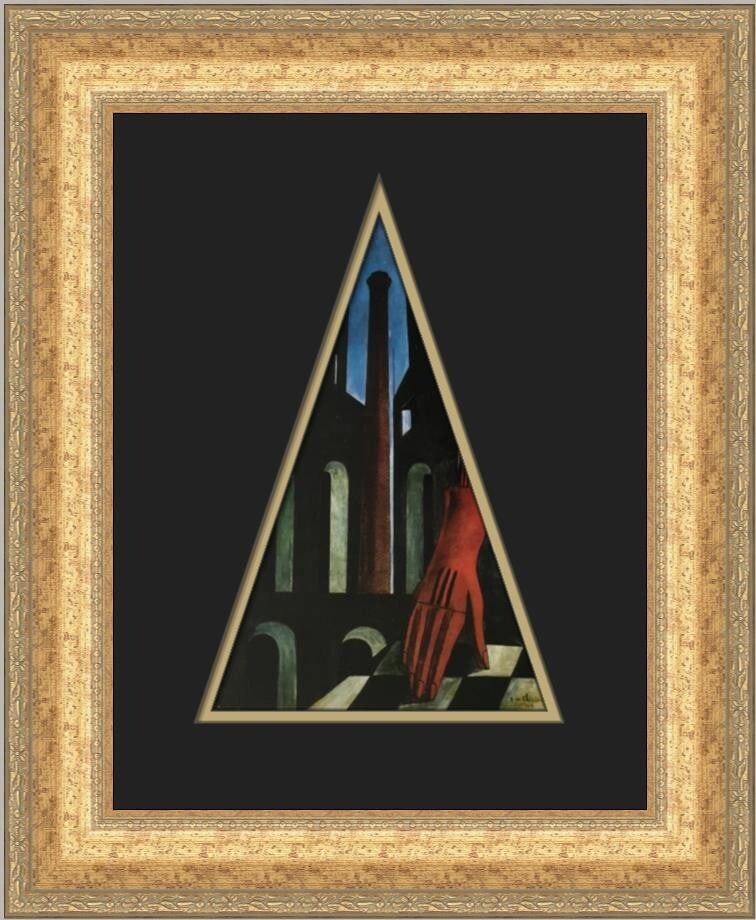 Giorgio de Chirico Enigma of the Oracle Custom Framed Art Print: Giorgio de Chirico Enigma of the Oracle Custom Framed Art Print Presenting a stunning custom framed print of Giorgio de Chirico's "Enigma of the Oracle," an exquisite piece that embodies the essence o