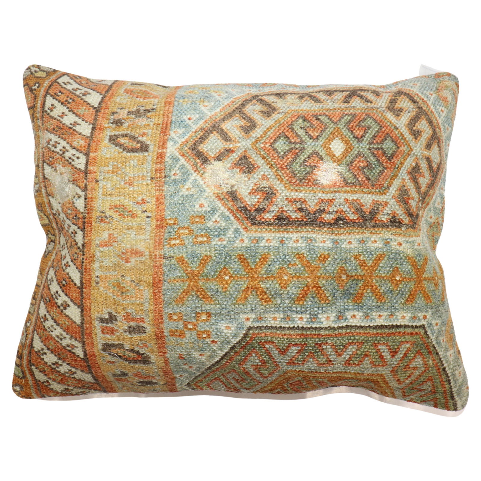 Vintage Tabriz Style Persian Rug Pillow 18 x 23 inches: Vintage Tabriz Style Persian Rug Pillow 18 x 23 inches Enhance your decor with this stunning Tribal Persian Antique Rug Pillow, crafted from a vintage Persian Kurd rug. This large pillow features a vi