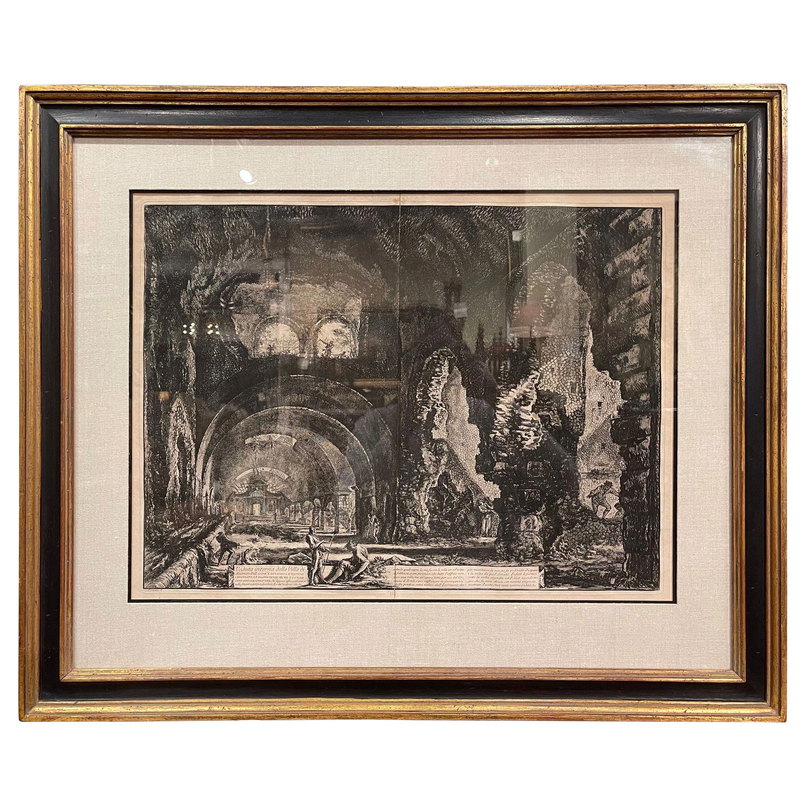 18th Century Neoclassical Engraving Villa of Maecenas Italy (1 of 9)