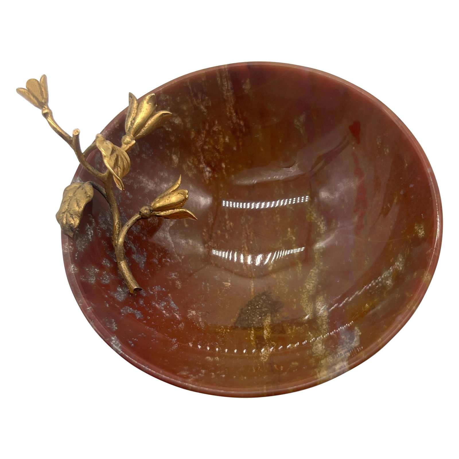 Dunhill Rare Marble Sterling Silver Foliate Catchall Ashtray: Dunhill Rare Marble Sterling Silver Foliate Catchall Ashtray This rare Dunhill catchall or ashtray dish is a stunning blend of marble and sterling silver, showcasing a beautifully crafted foliate moti