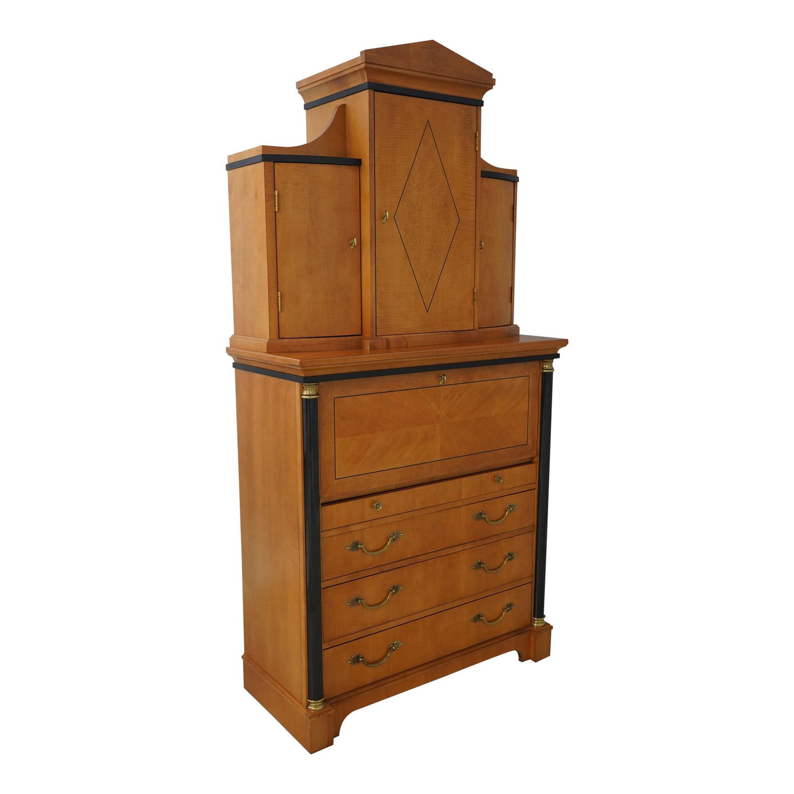 Thomasville Biedermeier Abattant Desk Chest Grand Classics Collection: Thomasville Biedermeier Abattant Desk Chest Grand Classics Collection This exquisite Thomasville Biedermeier Abattant Desk Chest showcases a timeless design, perfect for enhancing any home office or s