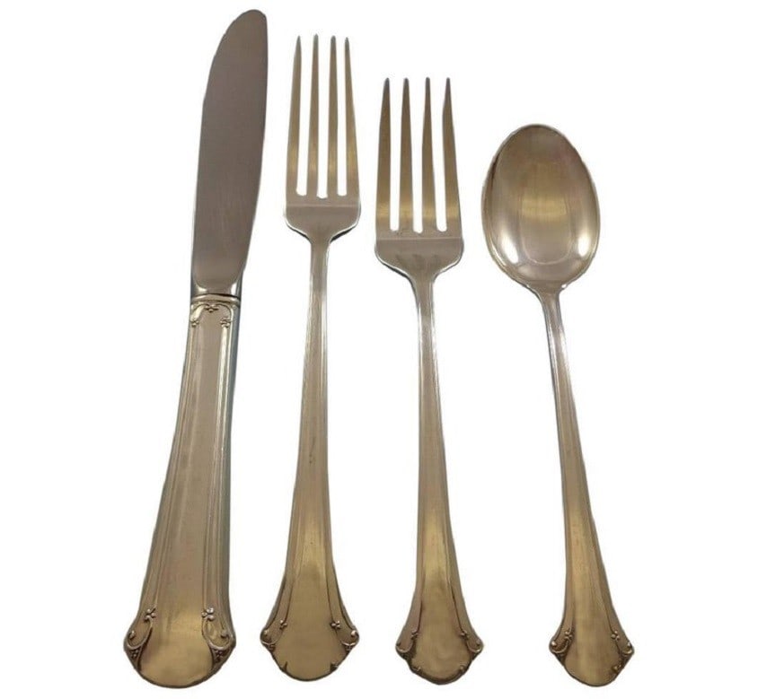 Towle Chippendale Sterling Silver Flatware Set for 12 48 Pieces with Storage Chest (1 of 6)