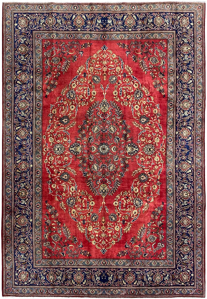 Exquisite 8.8 x 12.3 Semi-Antique Persian Tabriz Wool Rug (1 of 12)