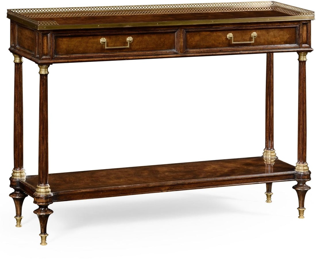 Jonathan Charles Louis XVI Style Console Table with Brass Accents (1 of 8)