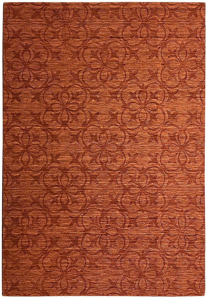 8'x11' Hand-Tufted Wool Area Rug in Solid Rust - Modern Design: 8'x11' Hand-Tufted Wool Area Rug in Solid Rust - Modern Design Free continental US Shipping Enhance your living space with this exquisite 8 x 11 Hand-Tufted Wool Indian Contemporary Transitional Rug i