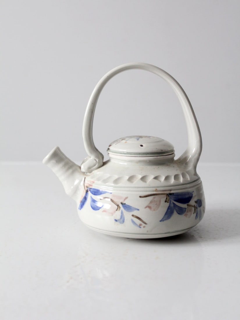 Handmade Vintage Studio Pottery Teapot with Floral Design (1 of 12)
