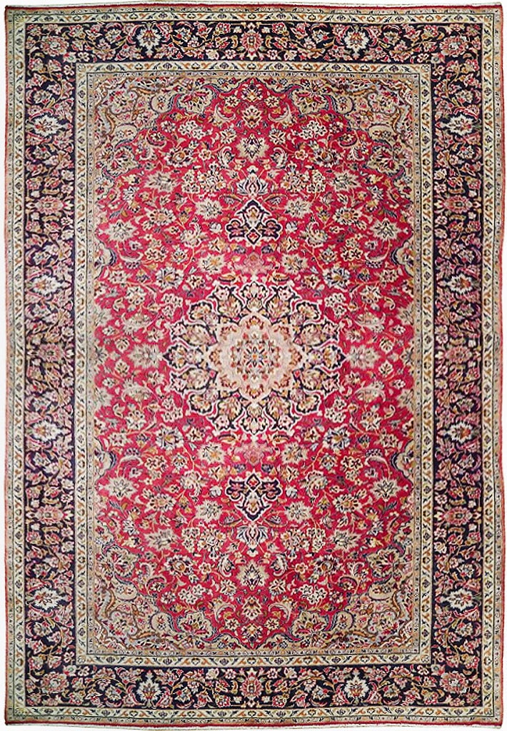 Persian Esfahan Najaf Rug 8'8 x 12'3 Handwoven Antique Design: Persian Esfahan Najaf Rug 8'8 x 12'3 Handwoven Antique Design Free continental US Shipping Discover the exquisite beauty of this pre-owned Persian Esfahan Najaf Rug, measuring 8' 8" x 12' 3". Handcraf