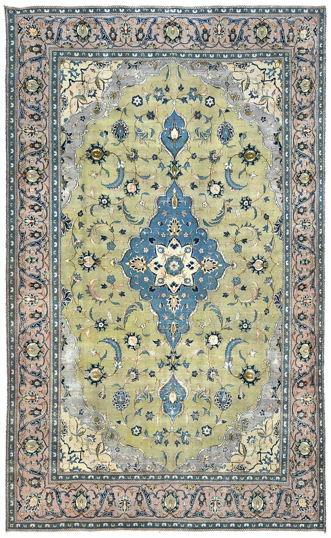 Vintage Floral Hand-Knotted Wool Oriental Rug 8'2 x 13'2: Vintage Floral Hand-Knotted Wool Oriental Rug 8'2 x 13'2 Discover a one-of-a-kind distressed vintage Oriental rug that brings classic floral elegance to your space. Measuring 8'2" x 13'2", this