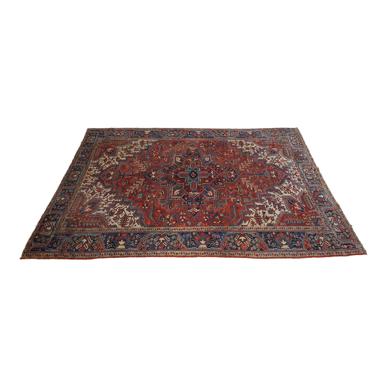 19th Century 9x12 Hand Woven Wool Oriental Rug: 19th Century 9x12 Hand Woven Wool Oriental Rug Discover the beauty of this Antique 19th Century Oriental Rug, dating back to approximately 1820-1860. This exquisite piece showcases high-quality constr