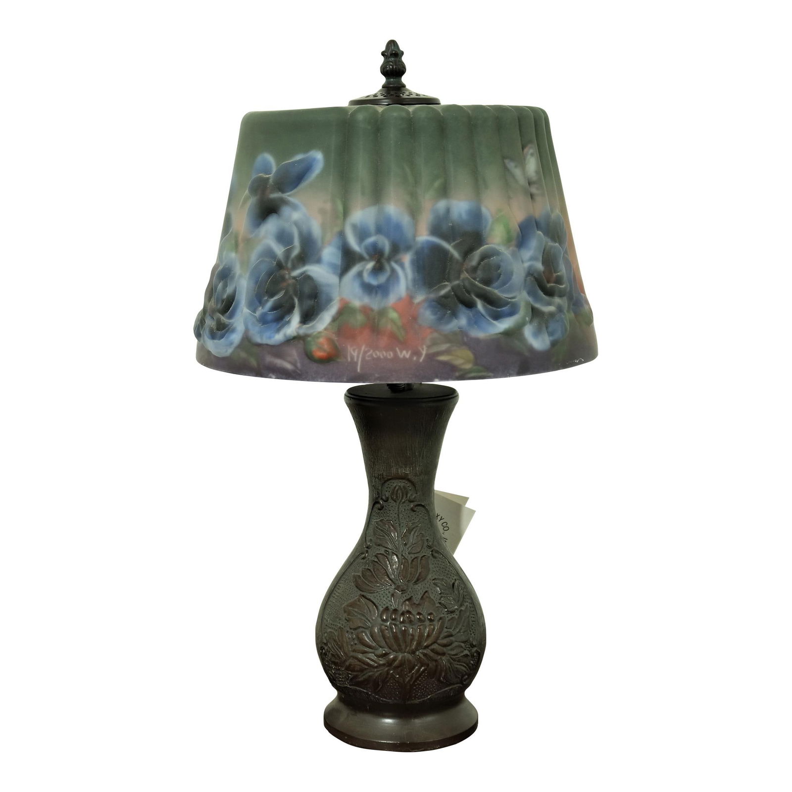 Handel Artist Signed Butterfly Shade Lamp Bronze Base 15 Years Old (1 of 9)