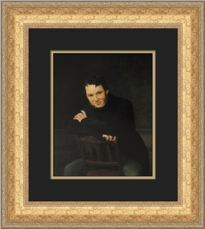 Wilhelm Marstrand The Architect Gottlieb Bindeshall Custom Framed Print 1995: Wilhelm Marstrand The Architect Gottlieb Bindeshall Custom Framed Print 1995 This exquisite print titled "The Architect Gottlieb Bindeshall" by artist Wilhelm Marstrand captures the essence of Danish