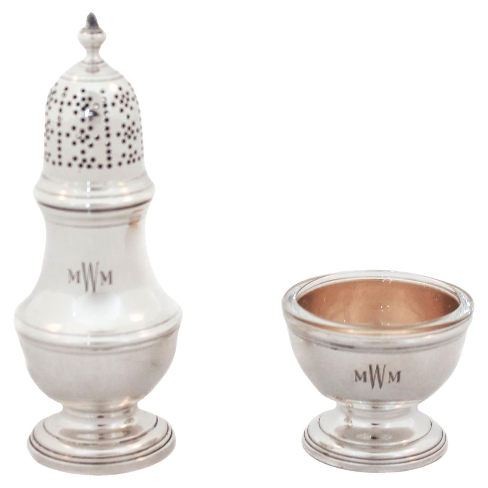 Tiffany Sterling Silver Salt Cellar and Shaker Set Mid-Century Modern (1 of 8)