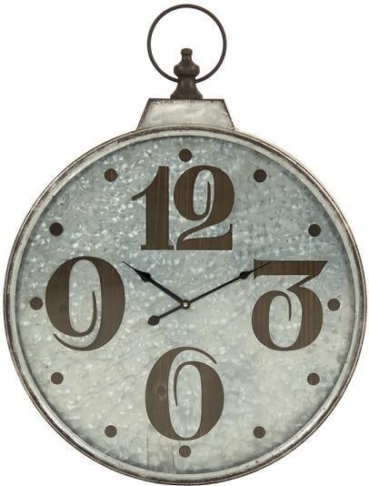 Zentique Modern Industrial Metal Wall Clock Light Gray 31.75H 23.50W (1 of 3)